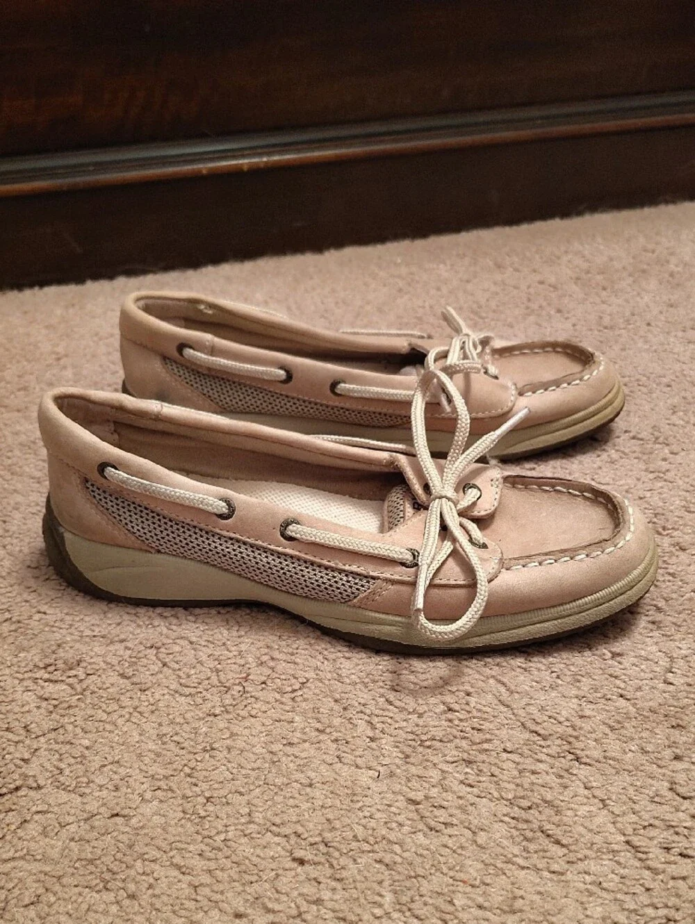 Sperry Kids Light Beige/Taupe Boat Shoes